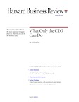What Only the CEO Can Do