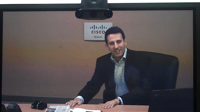 Danny Sands, MD, Cisco Systems, Demonstrating Audio in Telepresence Unit 0 00 14-15