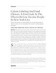 Calorie Labeling and Food Choices